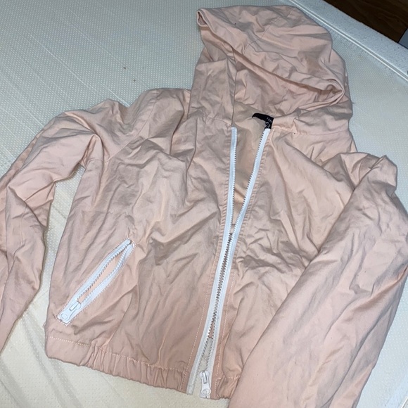 Fall pink and white cargo coat - Picture 1 of 3